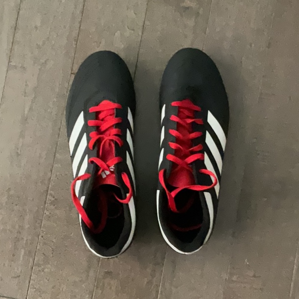 Adidas Black and White Soccer Cleats, Big Kid Size 6